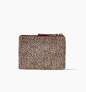 The Leather Pouch Wallet In Spotted Calf Hair