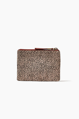 The Leather Pouch Wallet In Spotted Calf Hair