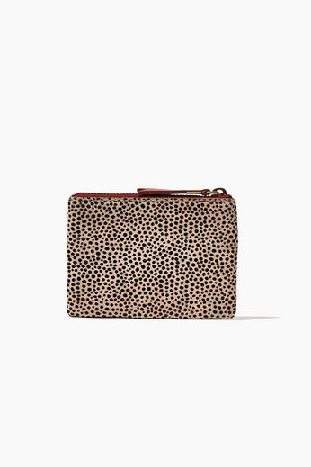 The Leather Pouch Wallet In Spotted Calf Hair