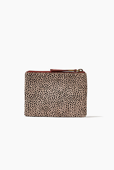 The Leather Pouch Wallet In Spotted Calf Hair