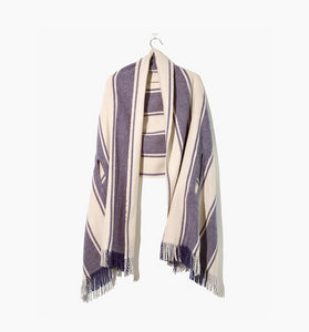 Twill Stripe Cape Scarf