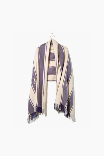 Twill Stripe Cape Scarf